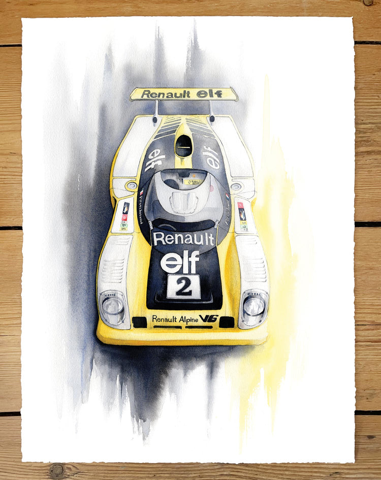 Limited Edition Signed Renault Alpine A442B Print