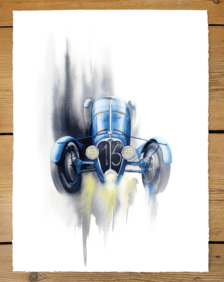 Limited Edition Signed Delahaye 135 CS Print