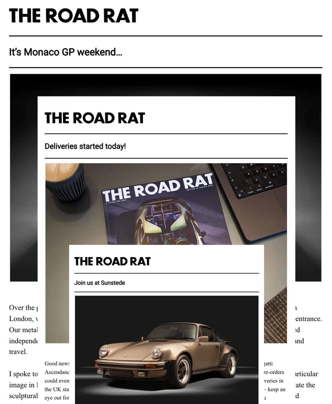 The Road Rat newsletter